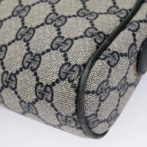 GUCCI GG Supreme Sherry Line Shoulder Bag PVC Leather Navy Red - Picture 3 of 15